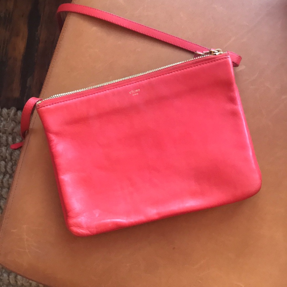 Red Céline trio bag large